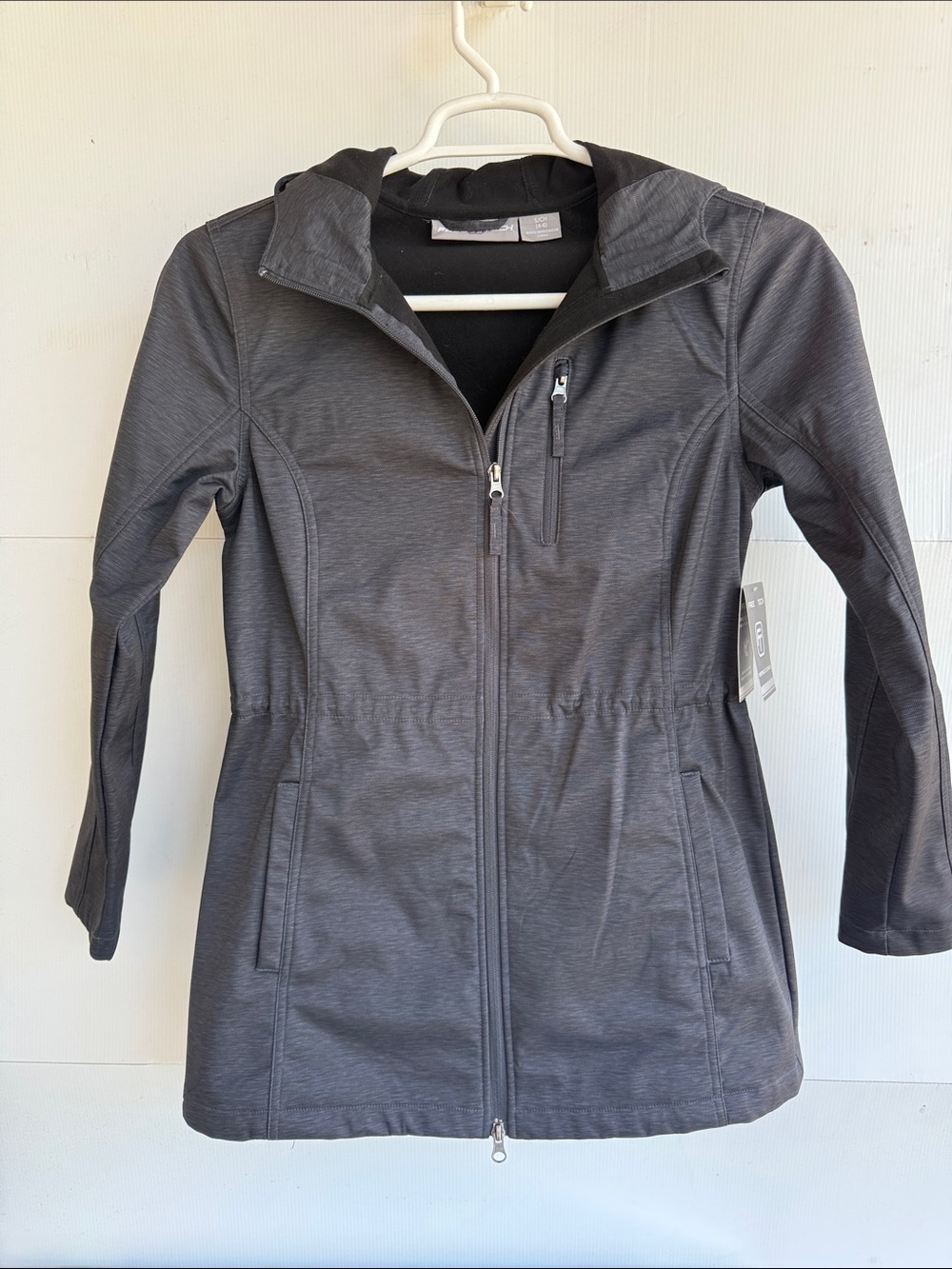 NEW FREE TECH ALL WEATHER WATER RESISTANT JACKET SIZE S CHARCOAL GRAY